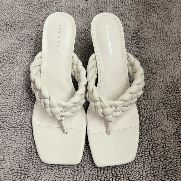 New - White Marc Fisher Sandals - Picture 5 of 5